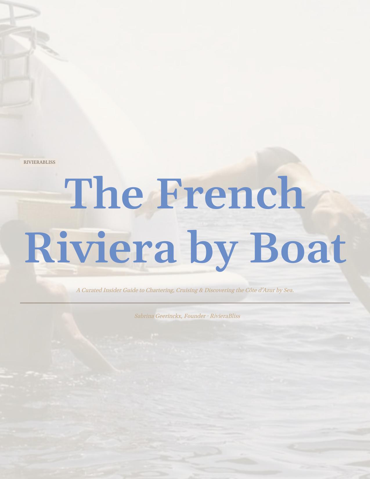 The French Riviera by Boat