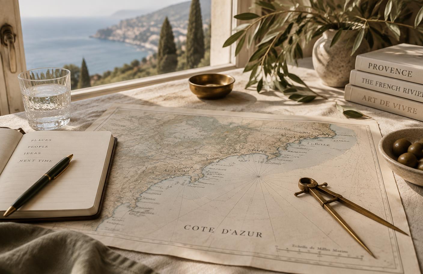 Nautical chart of the French Riviera