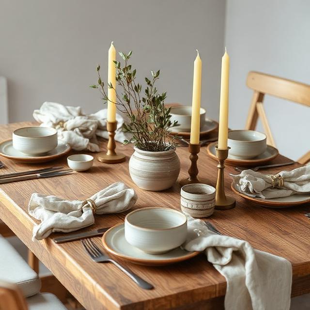 Linen and terracotta