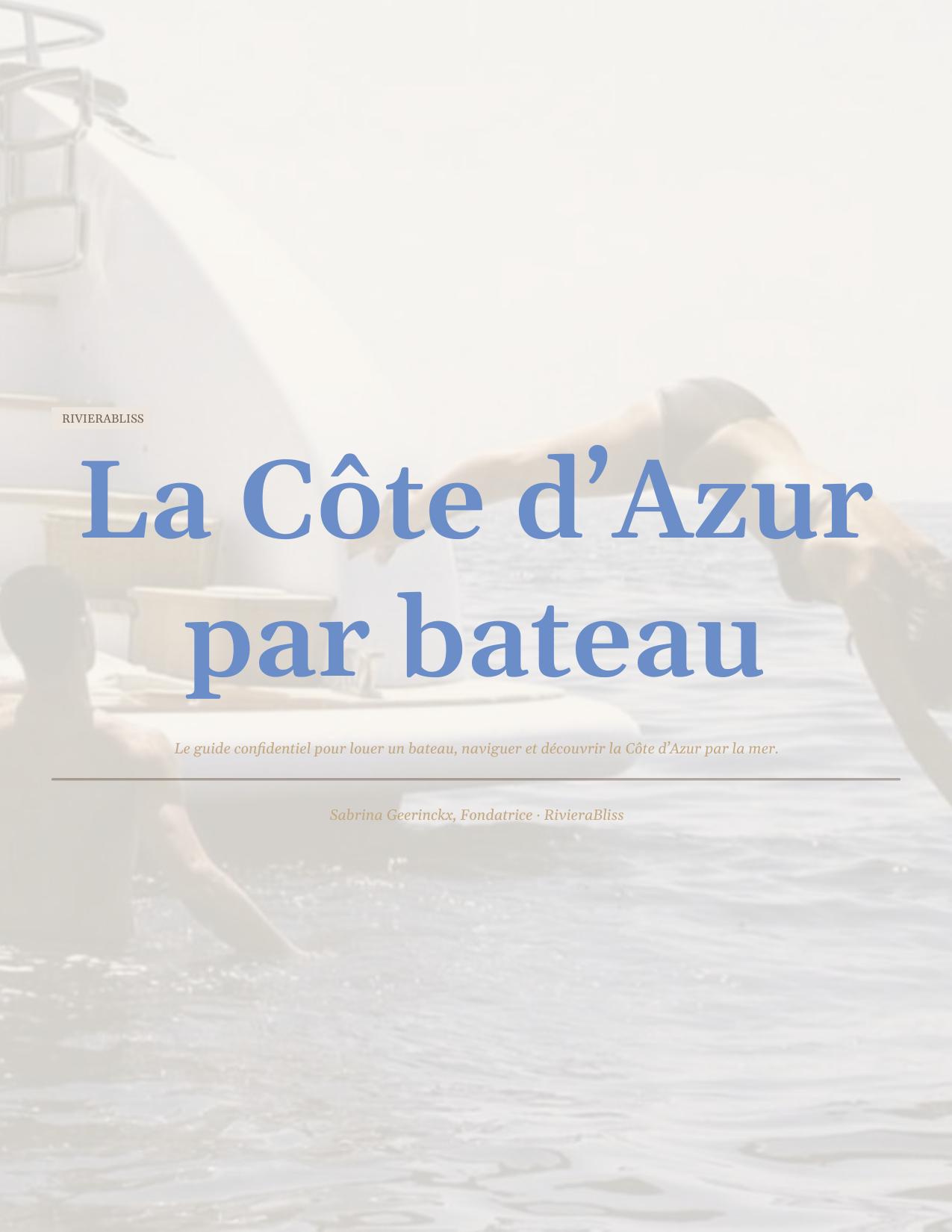 La Côte d’Azur par Bateau